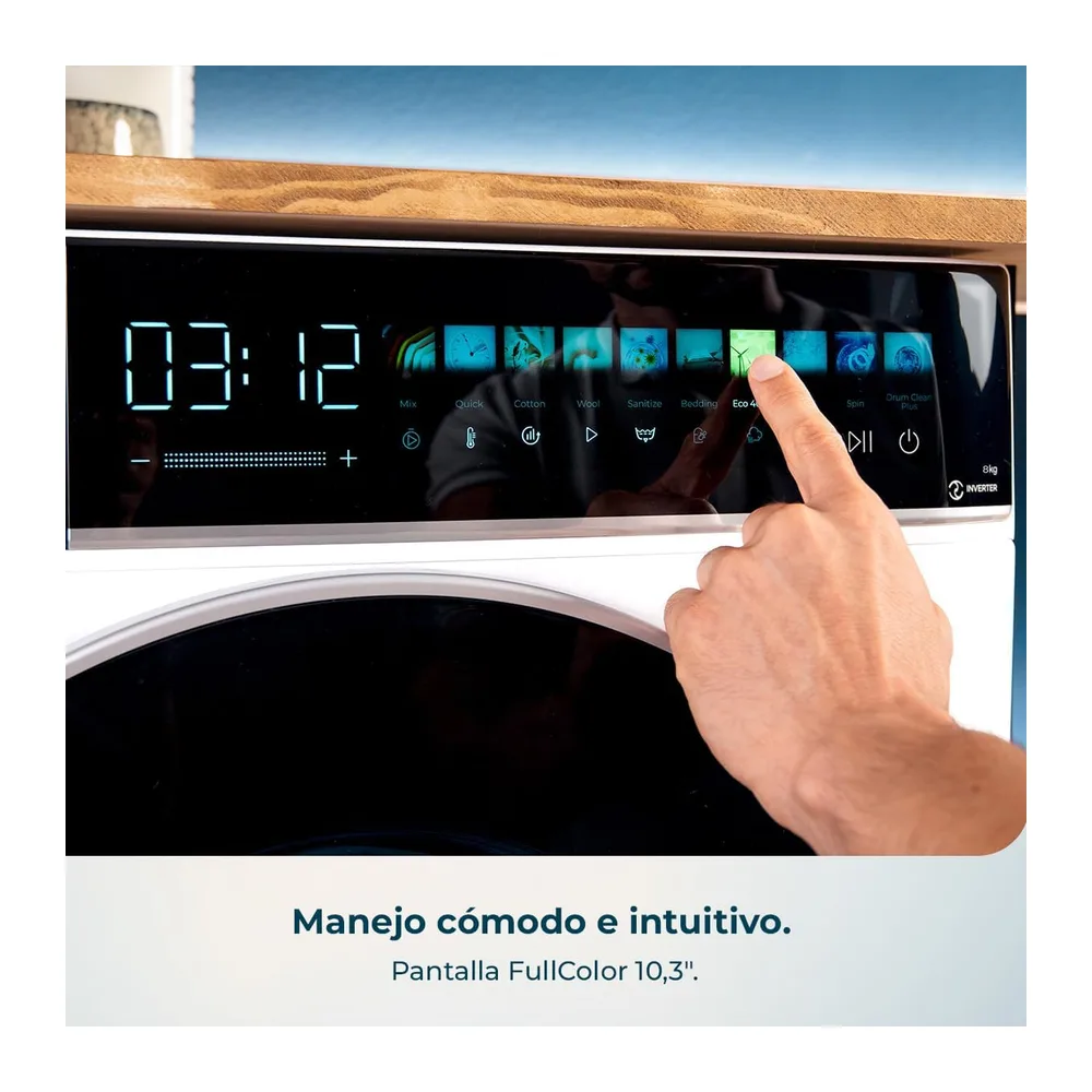 Cecotec Lavadora Secadora 8-5Kg Carga Frontal Bolero Wash&Dry 85900 Inverter A — 6