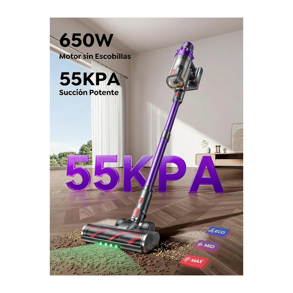 55KPA/650W/70Min(ECO) VAC02 Mejorada Aspiradora sin Cable — 2