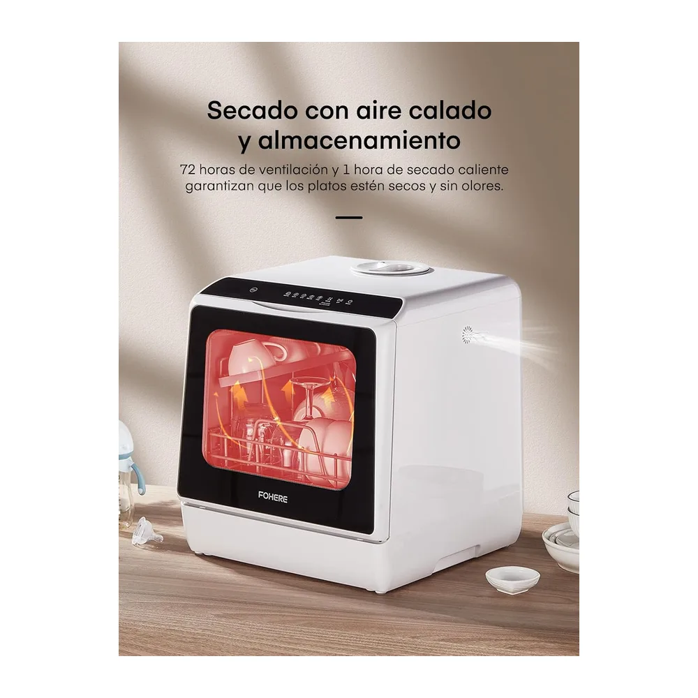 Mini Lavavajillas de Sobremesa con 5+1 Programas — 6