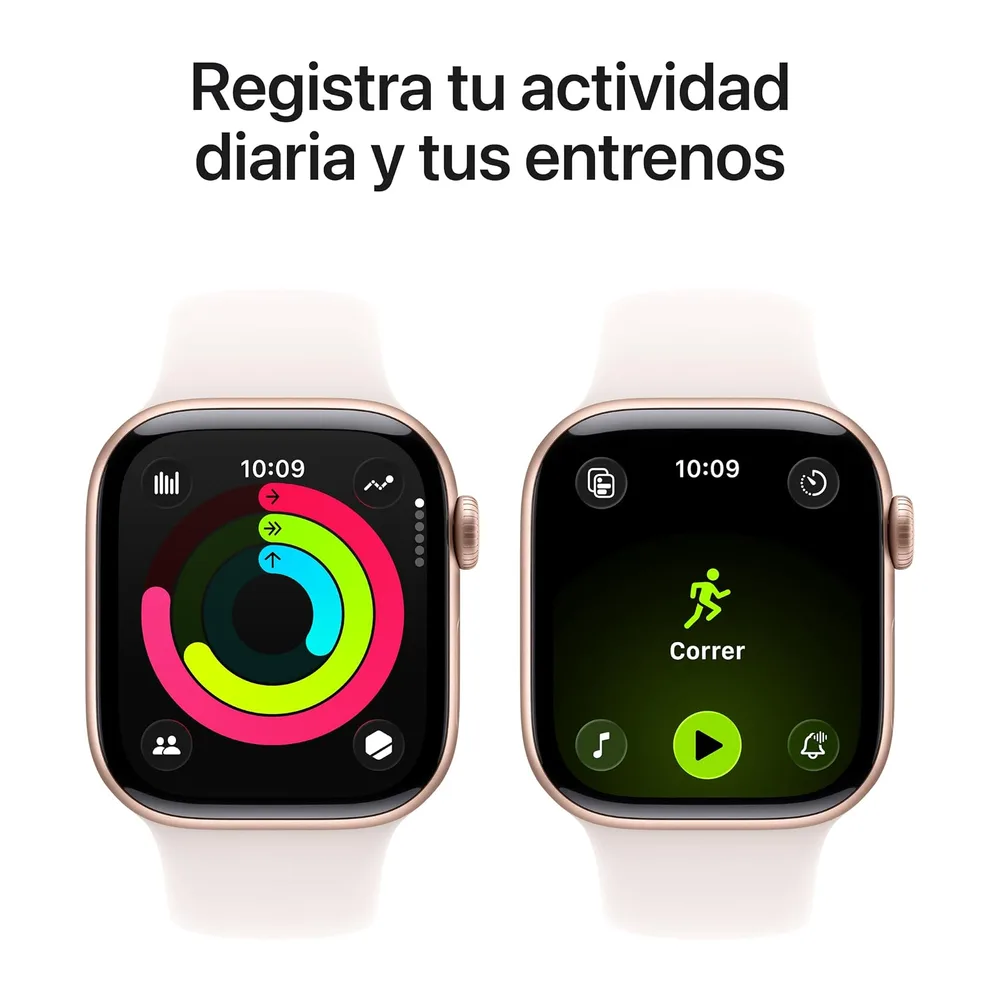 Apple Watch Series 11 GPS con Caja de Aluminio en Oro Rosa de 42 mm y Correa Deportiva Rosa Rubor-Talla — 3