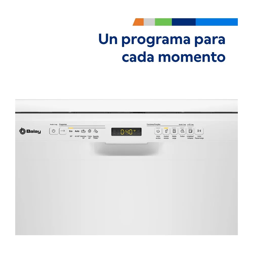 Balay, Lavavajillas, 14 Servicios, Silencioso, blanco, 3VS5332BP [Clase de eficiencia energética C] — 2