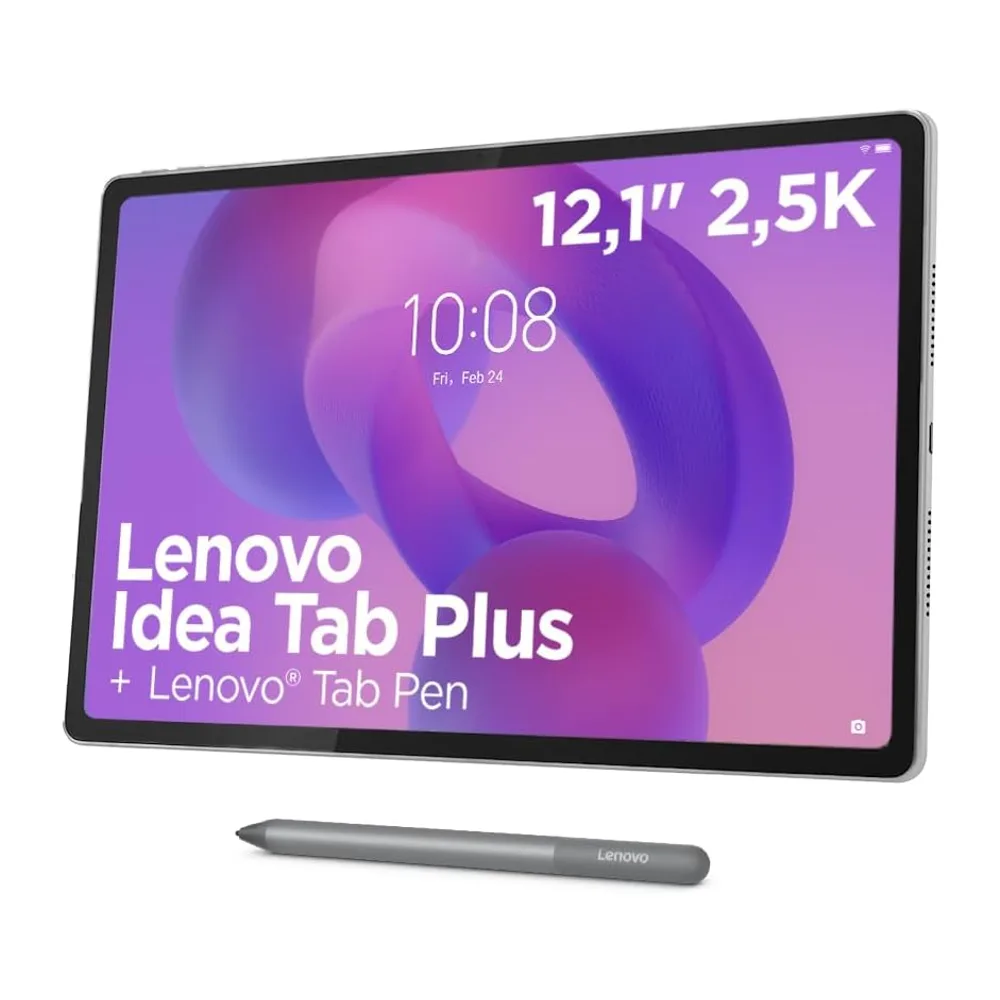 Lenovo Idea Tab Plus – 12.1" 2.5K (MediaTek Dimensity 6400, 8 GB RAM, 256 GB UFS 2.2, 90 Hz, 4 Altavoces,