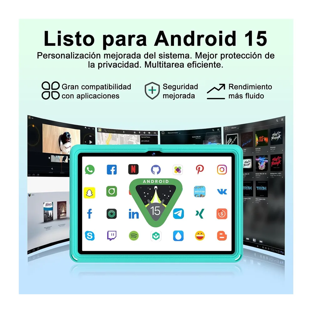 Tablet Android 15 con EVA Silicona Funda Protectora — 3