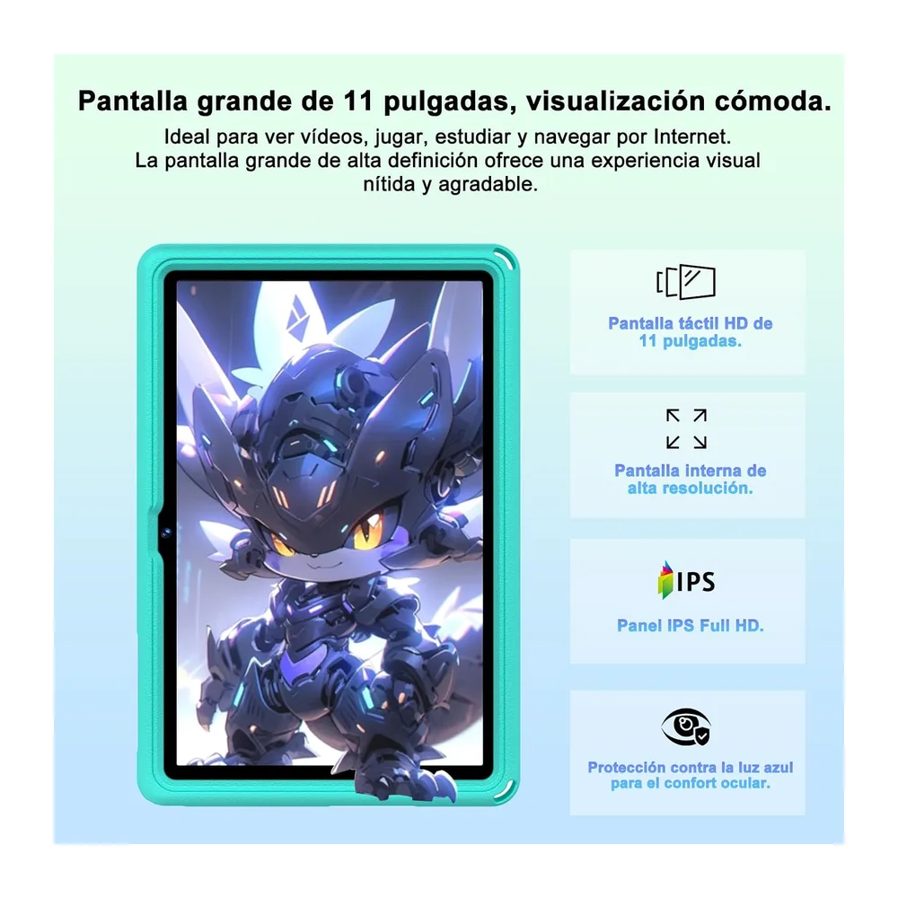 Tablet Android 15 con EVA Silicona Funda Protectora — 4