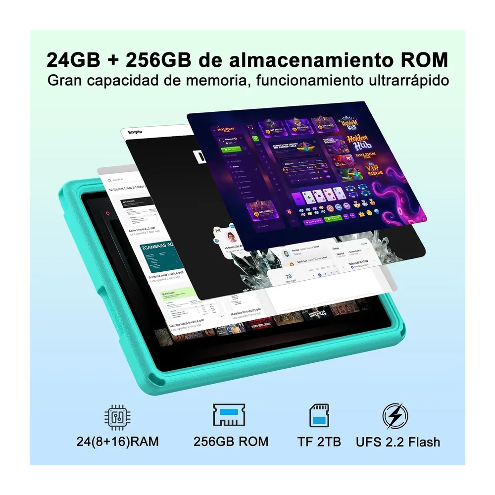 Tablet Android 15 con EVA Silicona Funda Protectora — 5
