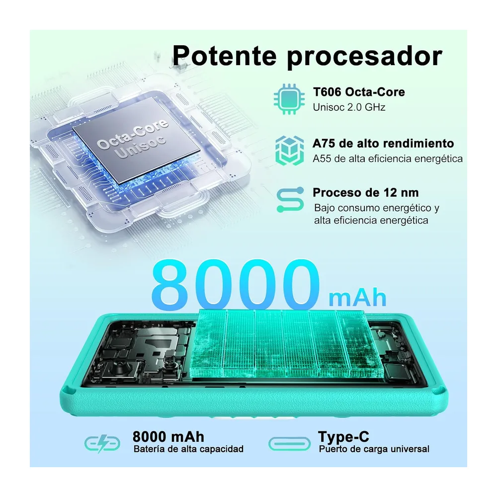 Tablet Android 15 con EVA Silicona Funda Protectora — 6