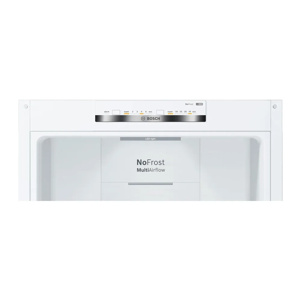 Bosch, Frigorífico Combi, Serie 4, 60 cm, Total NoFrost, blanco, KGN362WED [Clase de eficiencia energética E] — 2