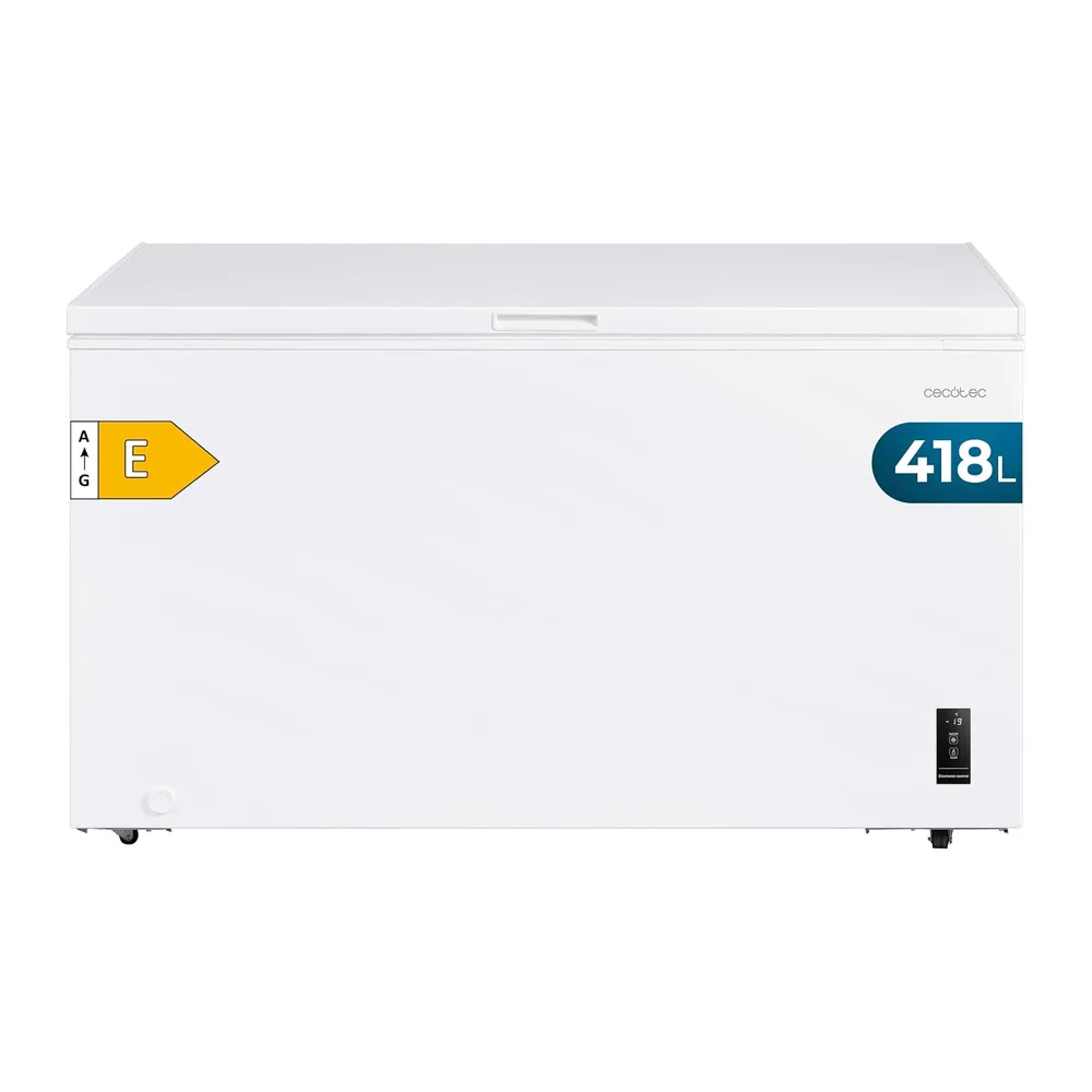 Cecotec Congelador Horizontal 418L Bolero CoolMarket Chest 418P White E. Cesta con Asas