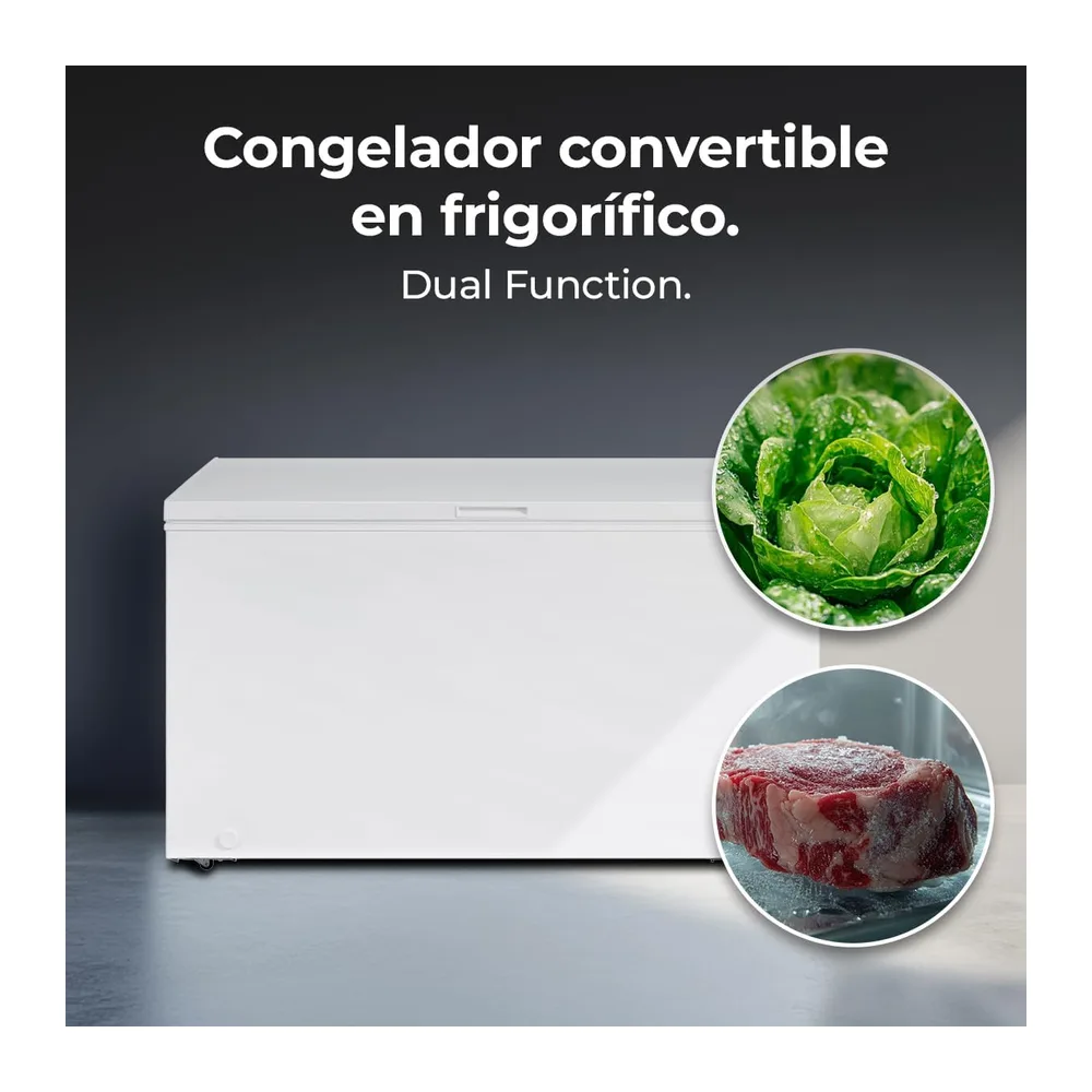 Cecotec Congelador Horizontal 418L Bolero CoolMarket Chest 418P White E. Cesta con Asas — 4