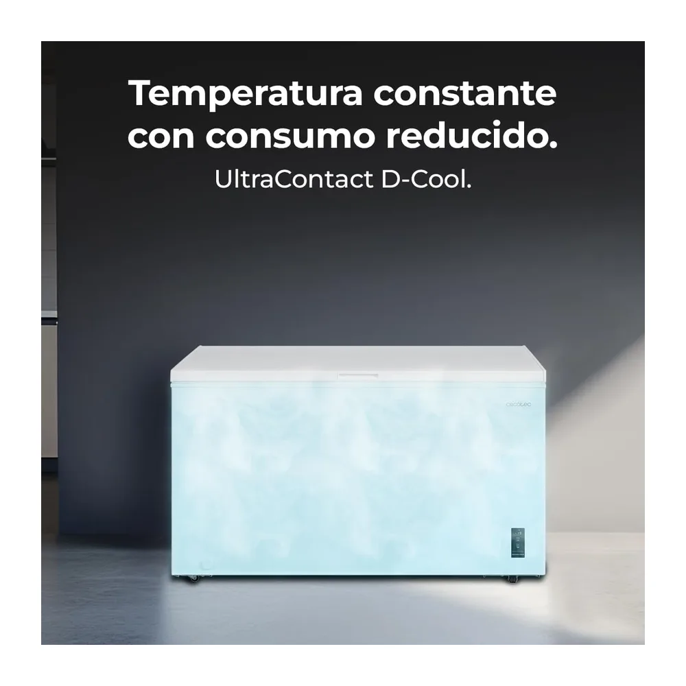 Cecotec Congelador Horizontal 418L Bolero CoolMarket Chest 418P White E. Cesta con Asas — 6