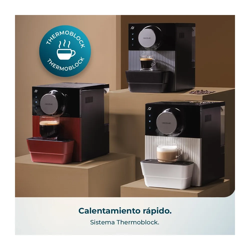 Cecotec Cafetera Superautomática Compacta Cremmaet Cube Red. 1350W — 5