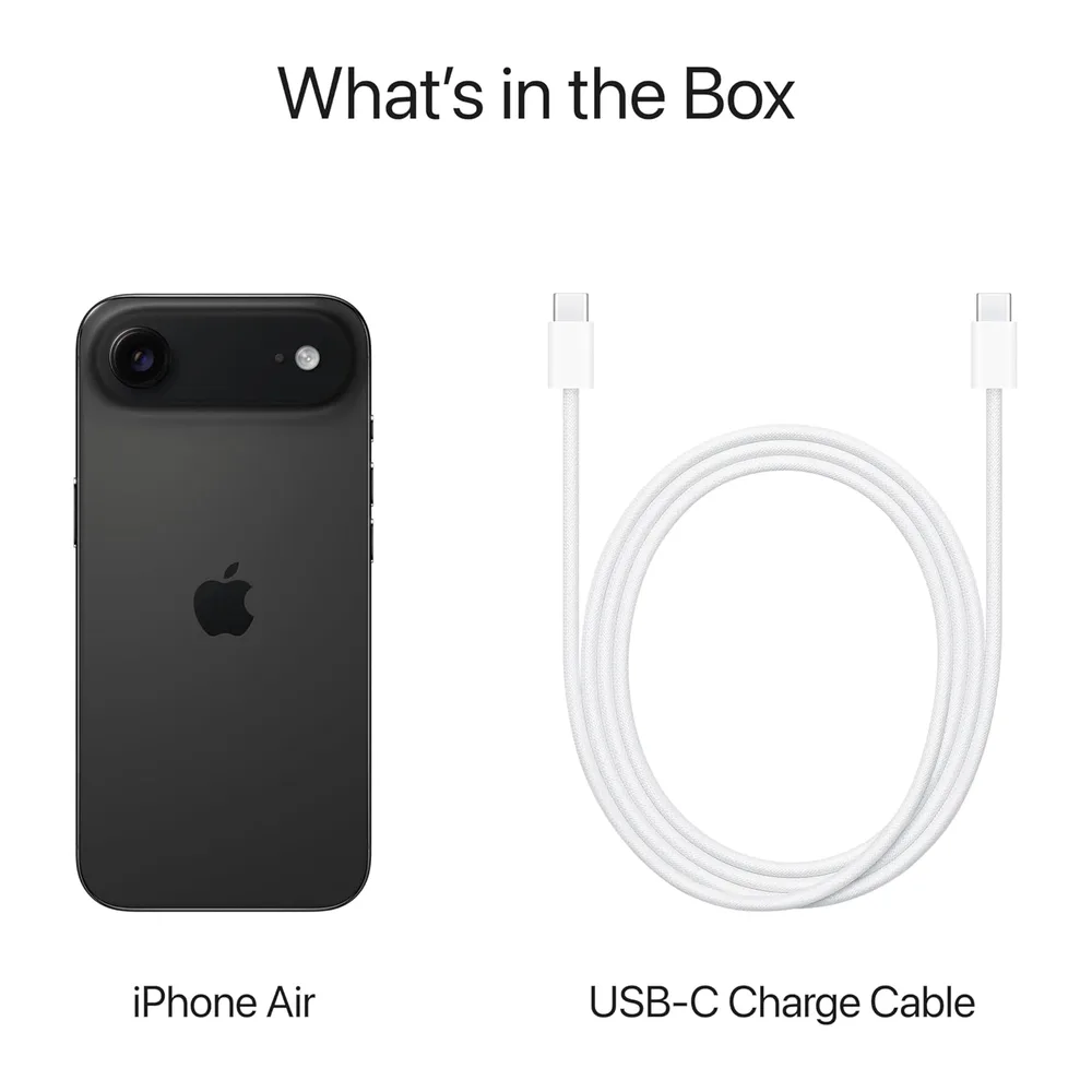 Apple iPhone Air, 256GB, SIM Global, Negro Espacial- Desbloqueado (Reacondicionado) [Clase de eficiencia — 6