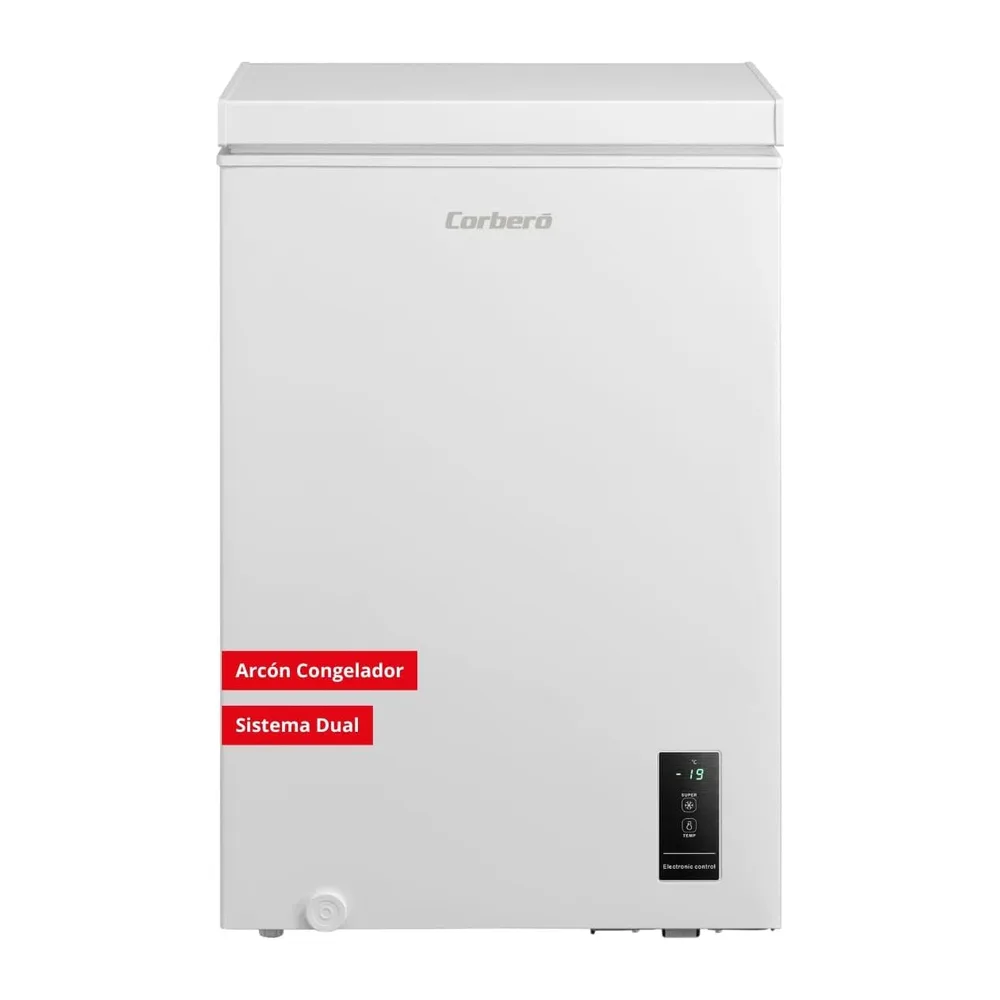 Corberó - Arcón Congelador Horizontal | CCHM1006M | 99L | 54,7cm x 84,9cm | Motor Inverter 38db | Sistema