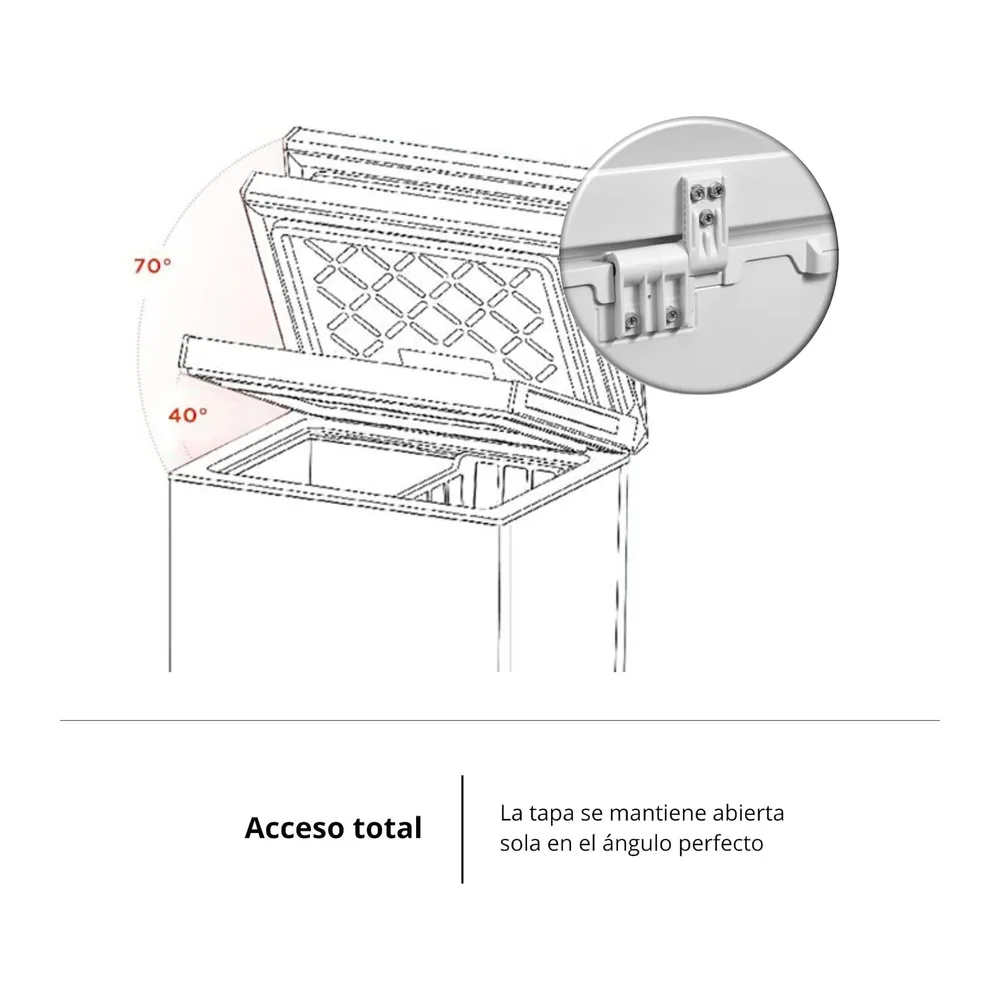 Corberó - Arcón Congelador Horizontal | CCHM1006M | 99L | 54,7cm x 84,9cm | Motor Inverter 38db | Sistema — 6