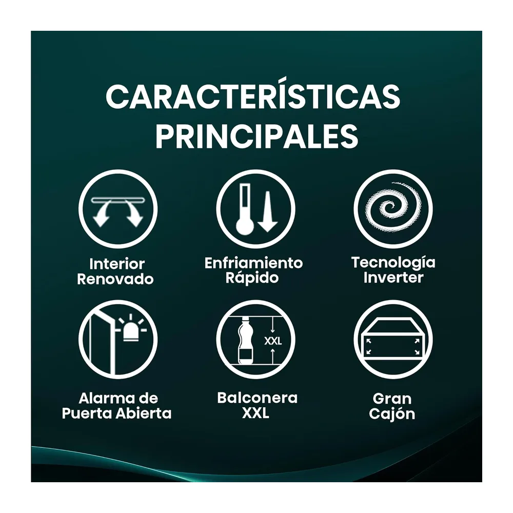 Hisense RS3P558NEIE - Frigorífico Americano Side By Side, 544L, 178.6cm, Interior Renovado, Enfriamiento — 3