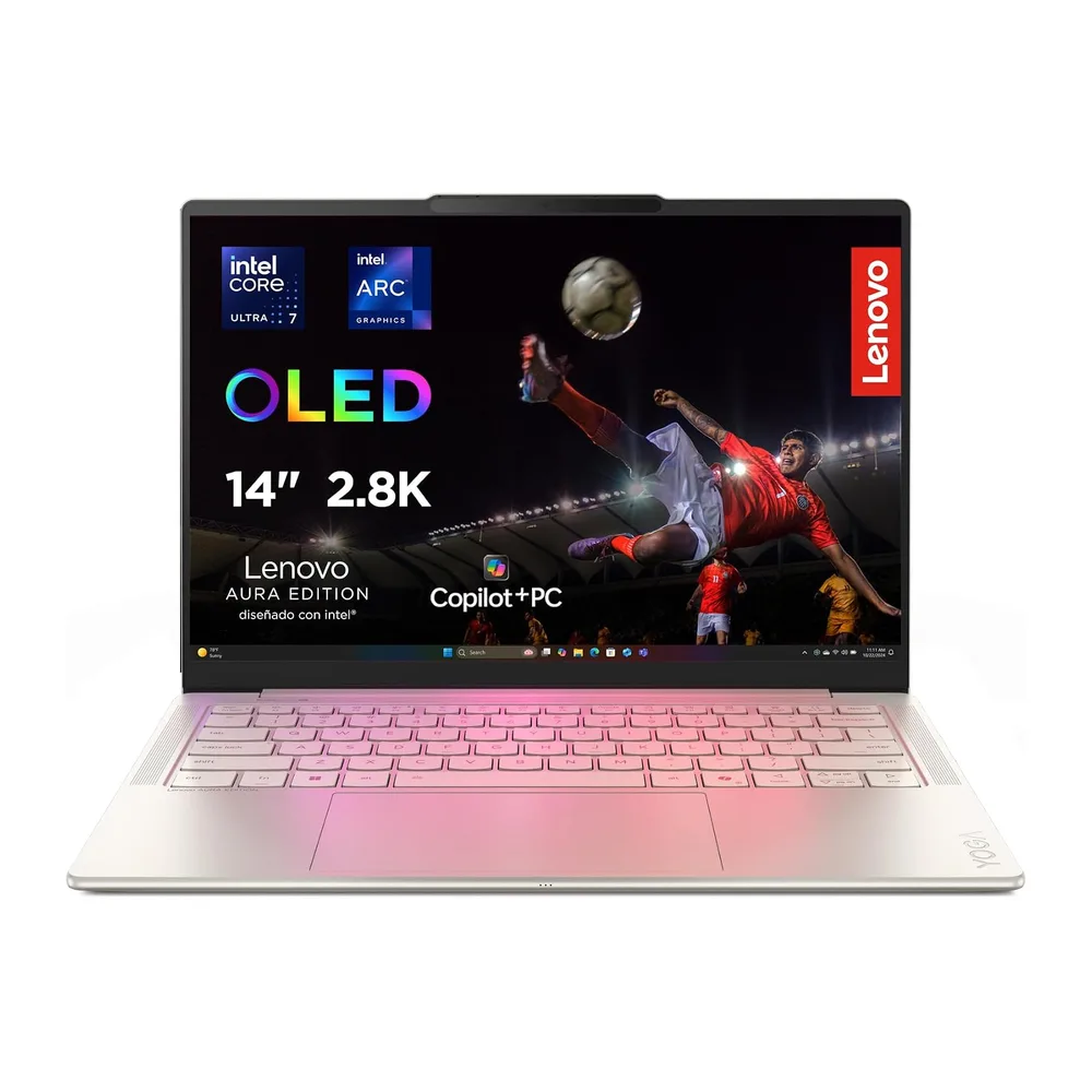 Lenovo Yoga Slim 7 Gen 10 – Ordenador Portátil IA Aura Edition - 14''OLED 2.8K (Intel Core Ultra 7 258V,