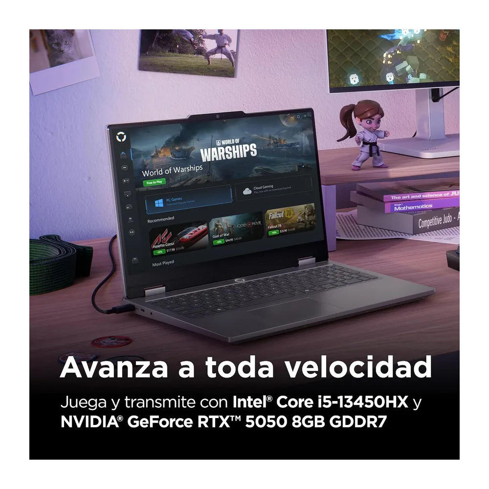 Lenovo LOQ Essential Gen 11 - Ordenador Portátil Gaming IA 15.6'' FHD (Intel Core i5-13450HX, NVIDIA GeForce — 5