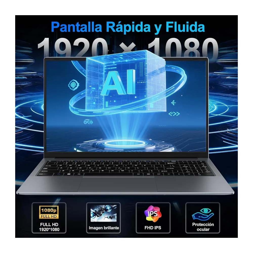 Ordenador Portátil 15,6 Pulgadas N5095 2,9 GHz Win11 Pro 8GB 256GB SSD — 4