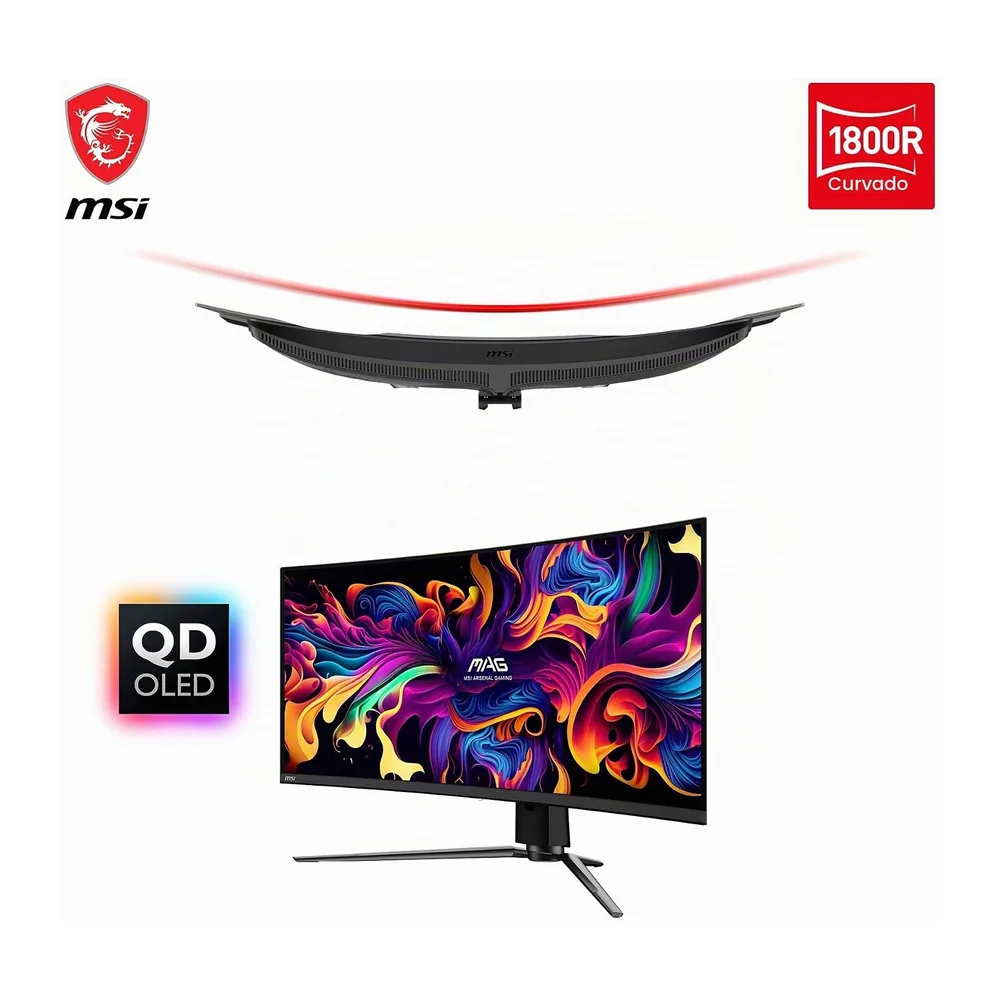 MSI mag 341CQPA QD-OLED Monitor Gaming Curvo de 34" UWQHD: 1800R — 2
