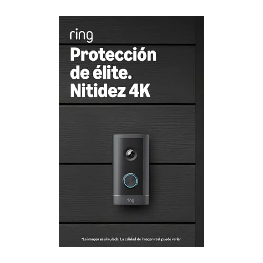 Ring Wired Video Doorbell 4K Elite, Videotimbre cableado (última gen.), Timbre con cámara, Retinal 4K,
