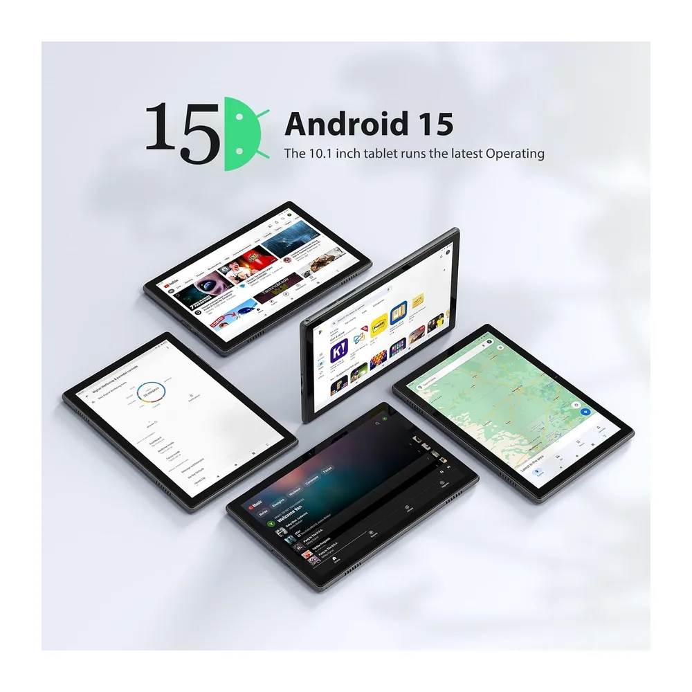 Tablet 10 Pulgadas, 36GB RAM+128GB ROM/2TB TF, Octa-Core 2.0GHz, Widevine L1, Pantalla IPS 1080x800, 8000mAh, — 3