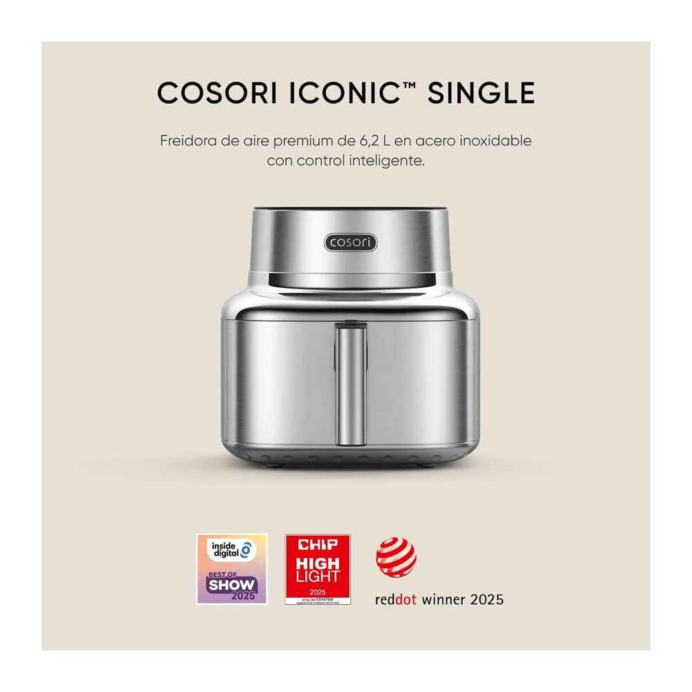 Cosori Iconic Single Freidora de Aire Inteligente 6,2L — 2