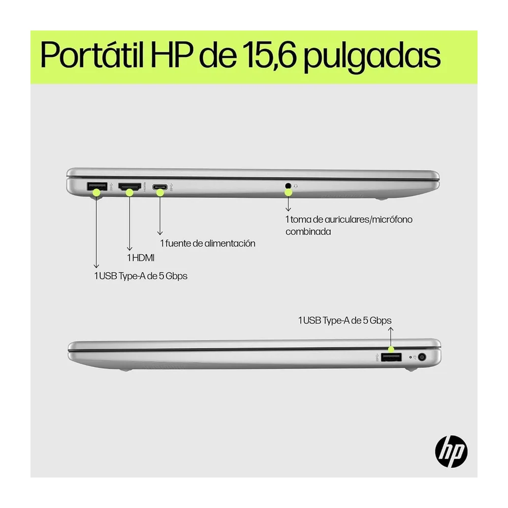 HP 15-fd0405ns - Ordenador portátil de 15.6" FHD (Intel Core 7 150U, 16GB RAM, 1TB SSD, Intel Graphics, — 4