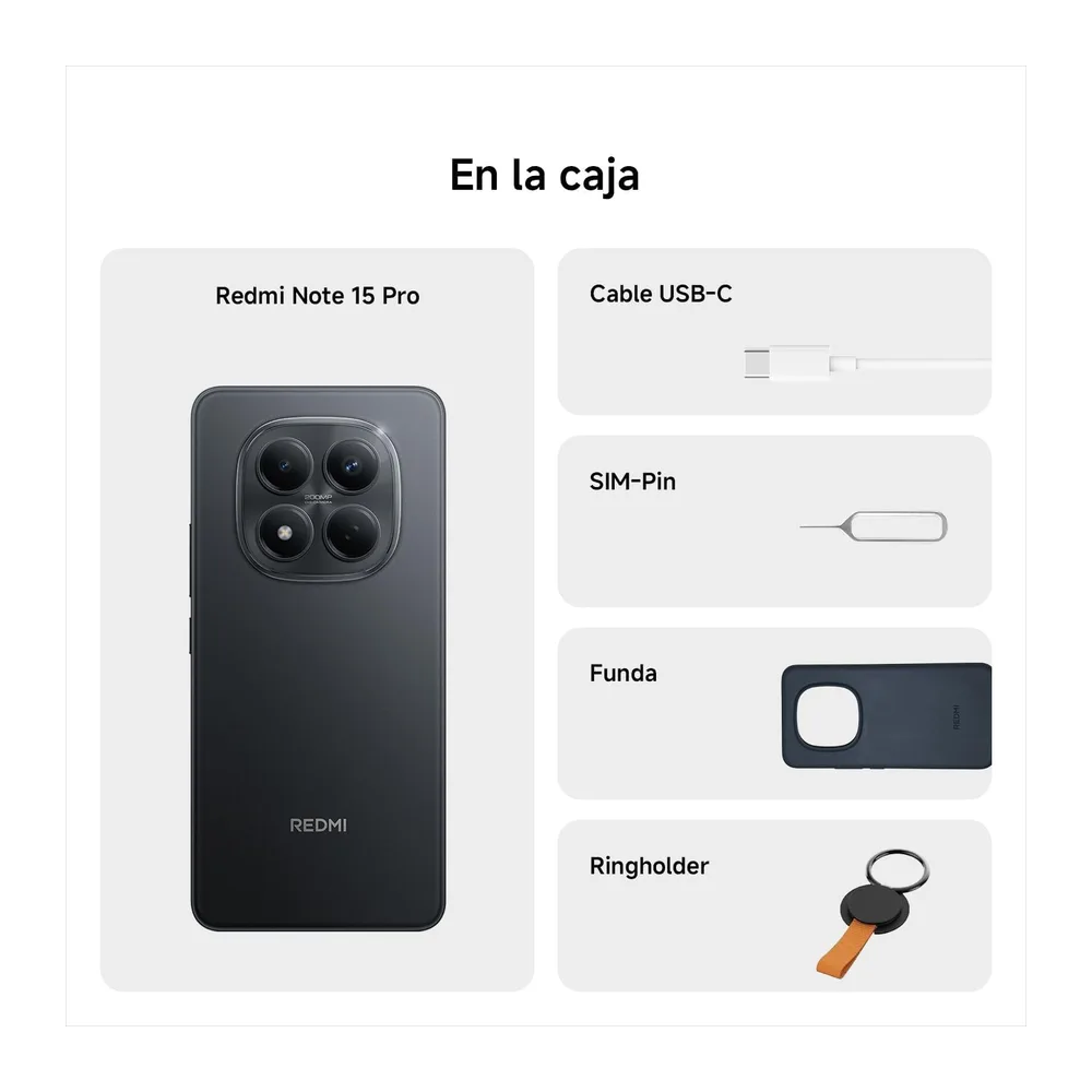 Redmi Note 15 Pro 8+256 Black (No Power Adapter Included) [Clase de eficiencia energética B] — 4