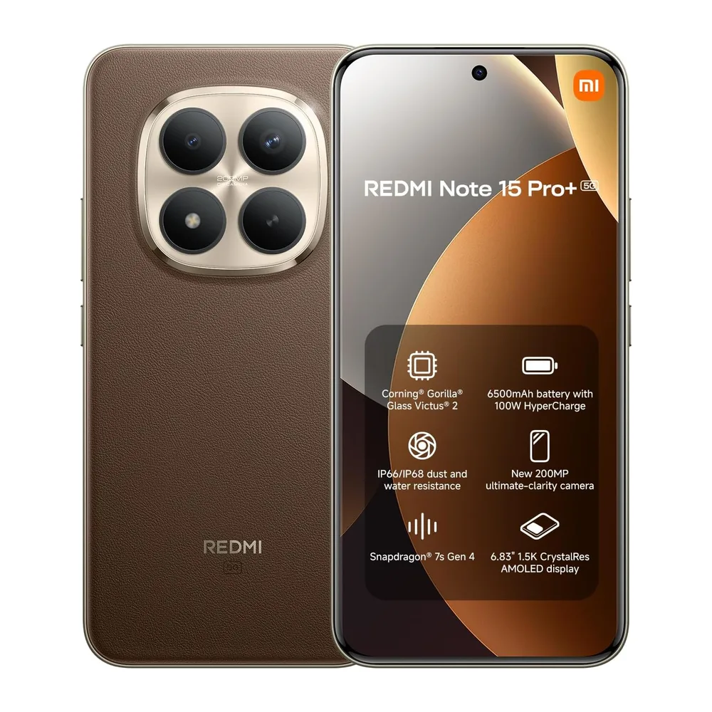 XIAOMI REDMI Note 15 Pro+ 5G - Smartphone de 12+512GB, Pantalla AMOLED 6,83" 1.5K AMOLED, Snapdragon 7s Gen