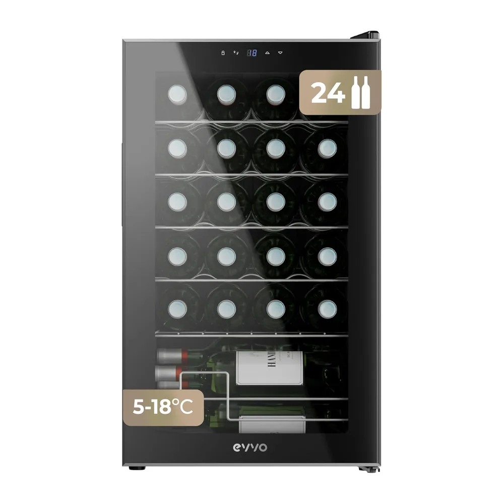WIE Vinoteca 28 Botellas para Vino Tinto/Blanco 5-18°C