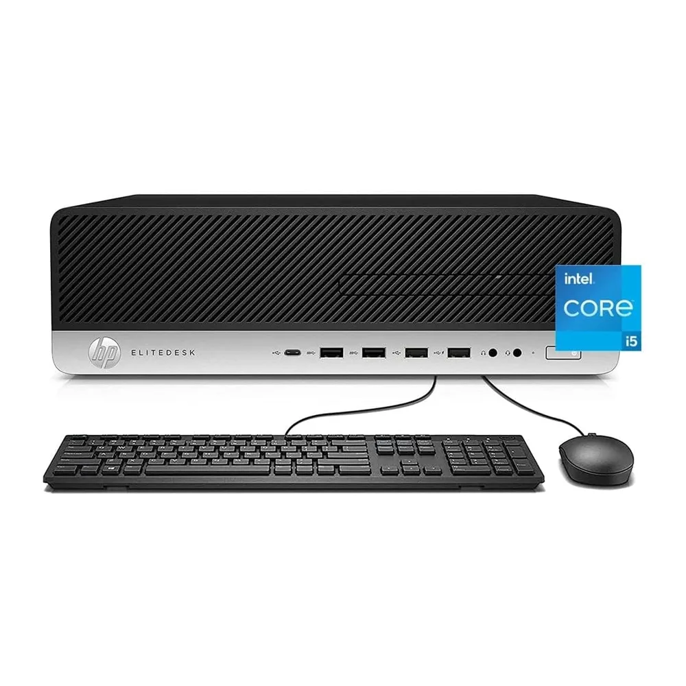 HP EliteDesk 800 G3 SFF - Ordenador de sobremesa con monitor de 24 pulgadas, Intel Core i5-6600, 16 GB de — 2