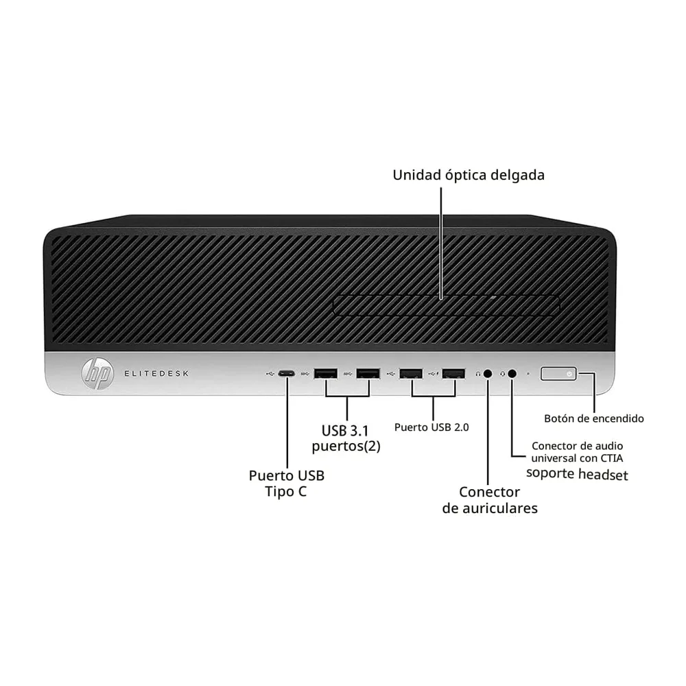 HP EliteDesk 800 G3 SFF - Ordenador de sobremesa con monitor de 24 pulgadas, Intel Core i5-6600, 16 GB de — 4