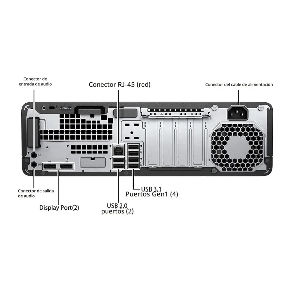 HP EliteDesk 800 G3 SFF - Ordenador de sobremesa con monitor de 24 pulgadas, Intel Core i5-6600, 16 GB de — 5