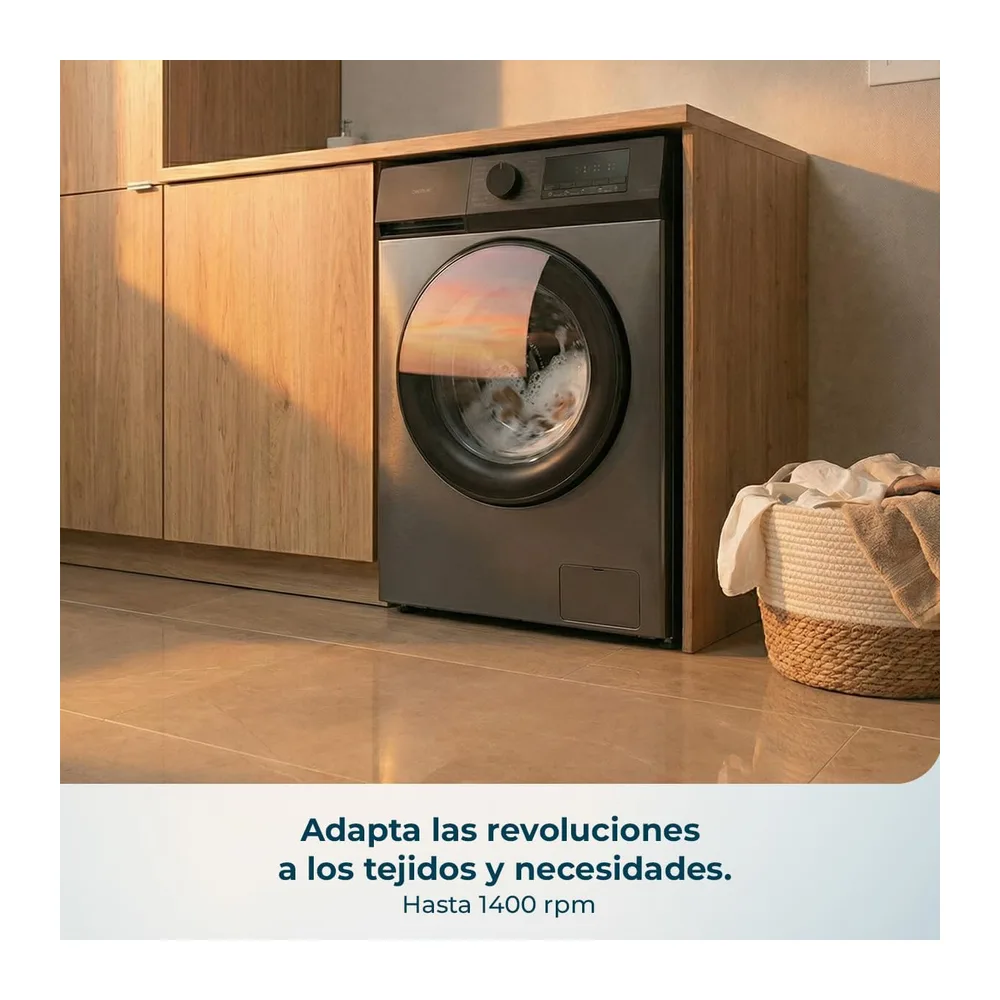 Cecotec Lavadora Carga Frontal 12Kg Bolero DressCode 12450 Inverter Steel — 4