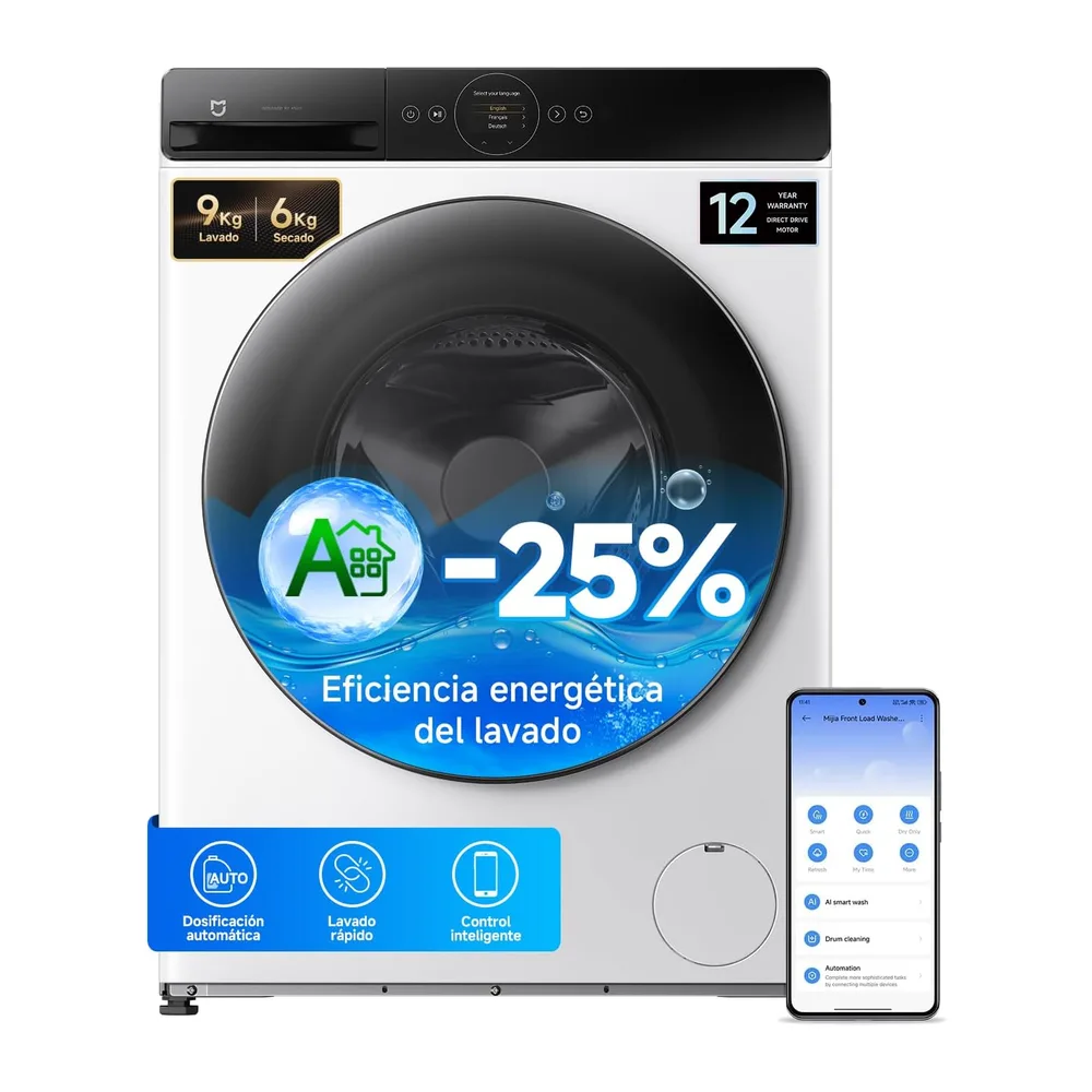 Xiaomi Mijia Front Load Washer Dryer Pro 9 kg Lavado / 6 kg Secado