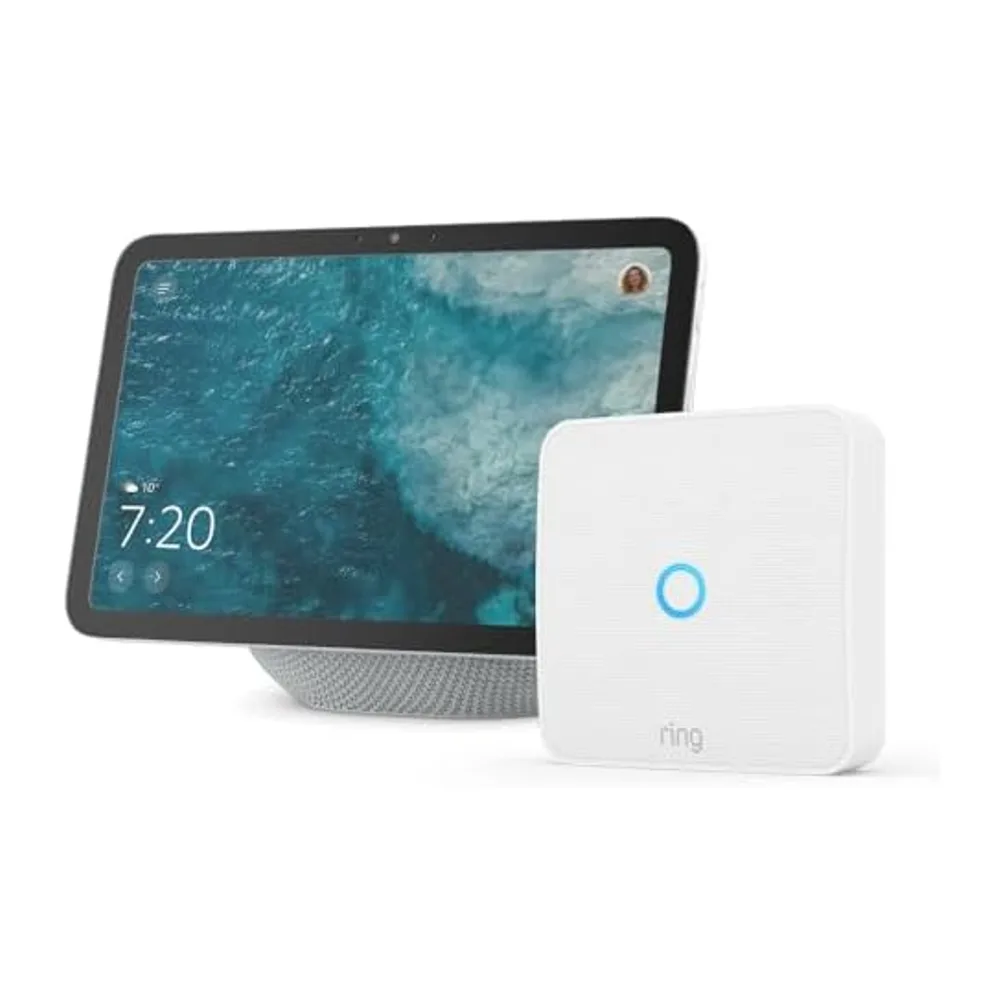 Amazon Echo Show 8 (última generación), Blanco + Ring Intercom Video, mira quién llama en tu Echo Show, con