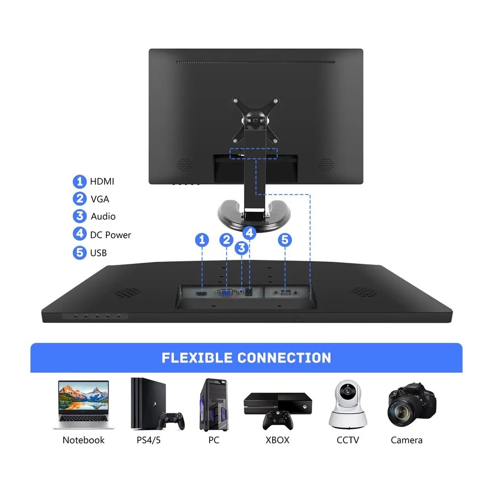 Prechen Monitor Táctil de 23,8 Pulgadas, Pantalla para PC con HDMI/VGA/USB [Clase de eficiencia energética A] — 2