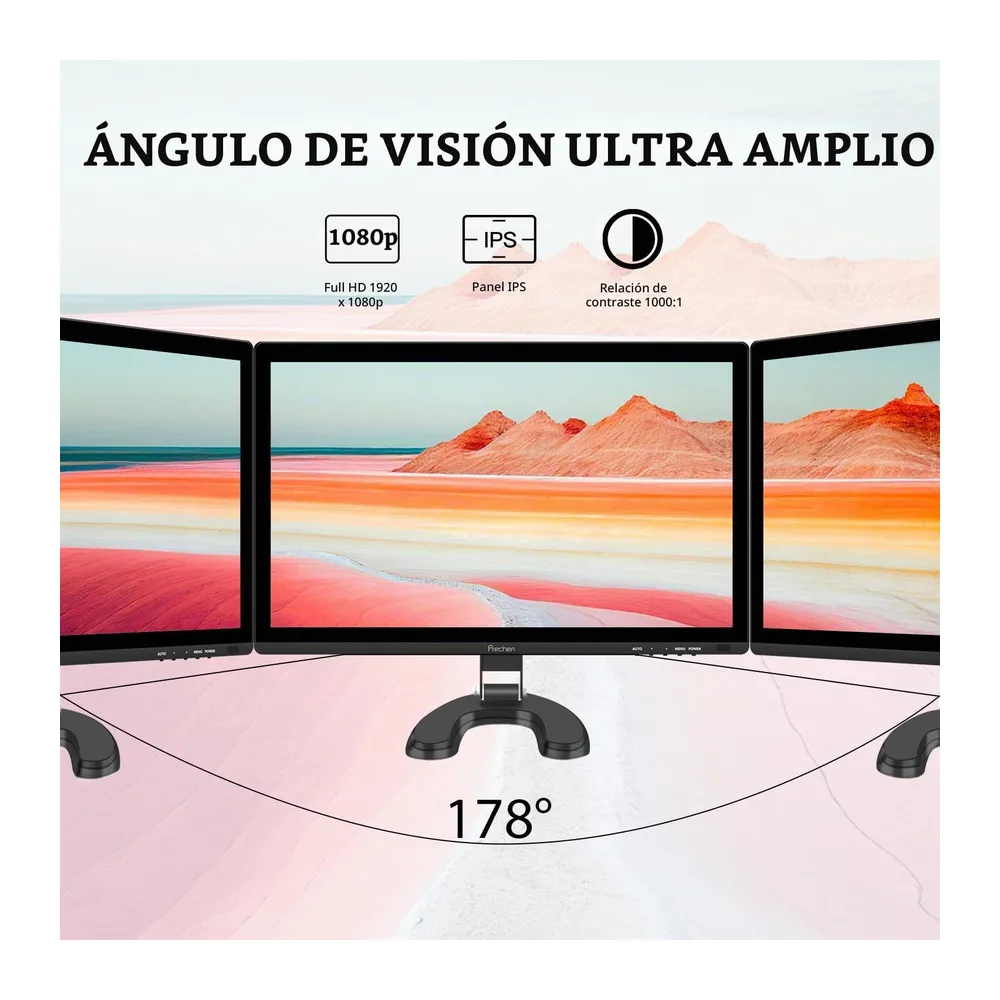 Prechen Monitor Táctil de 23,8 Pulgadas, Pantalla para PC con HDMI/VGA/USB [Clase de eficiencia energética A] — 3