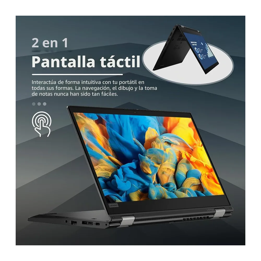 Lenovo Thinkpad L13 Yoga Gen2 Laptop con pantalla táctil — 3