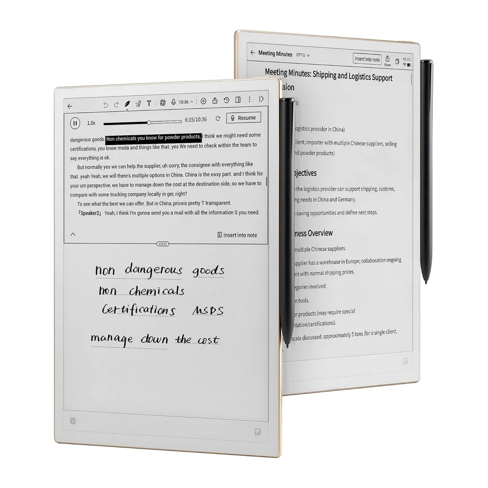 iFLYTEK AINOTE 2, Tableta 10,65 Pulgadas, 64GB Tableta para Tomar Notas con IA para Reuniones, Libreta