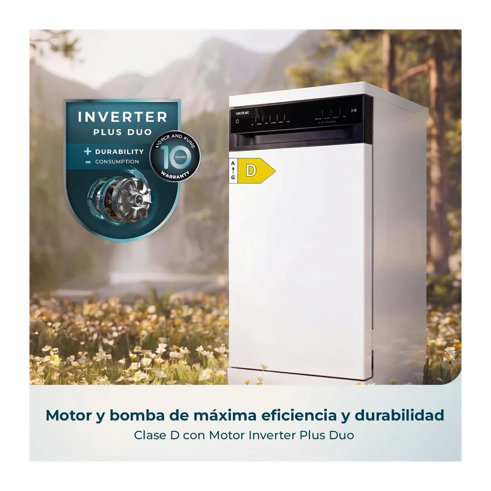 Cecotec Lavavajillas 45 cm Libre Instalación Bolero Aguazero 4360. 11 Cubiertos — 4