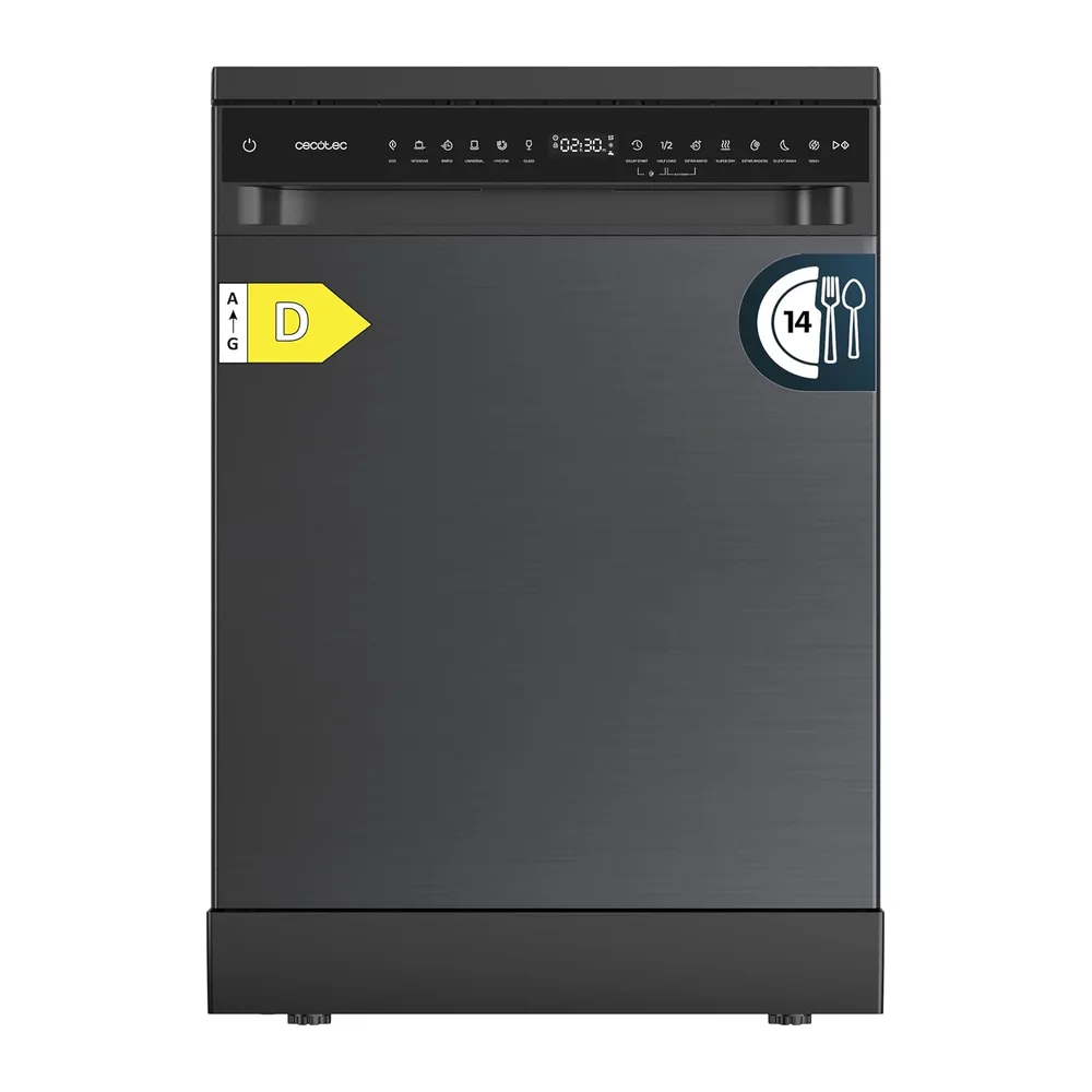 Cecotec Lavavajillas 60 cm Libre Instalación Bolero Aguazero 6205 Dark. 13 Cubiertos