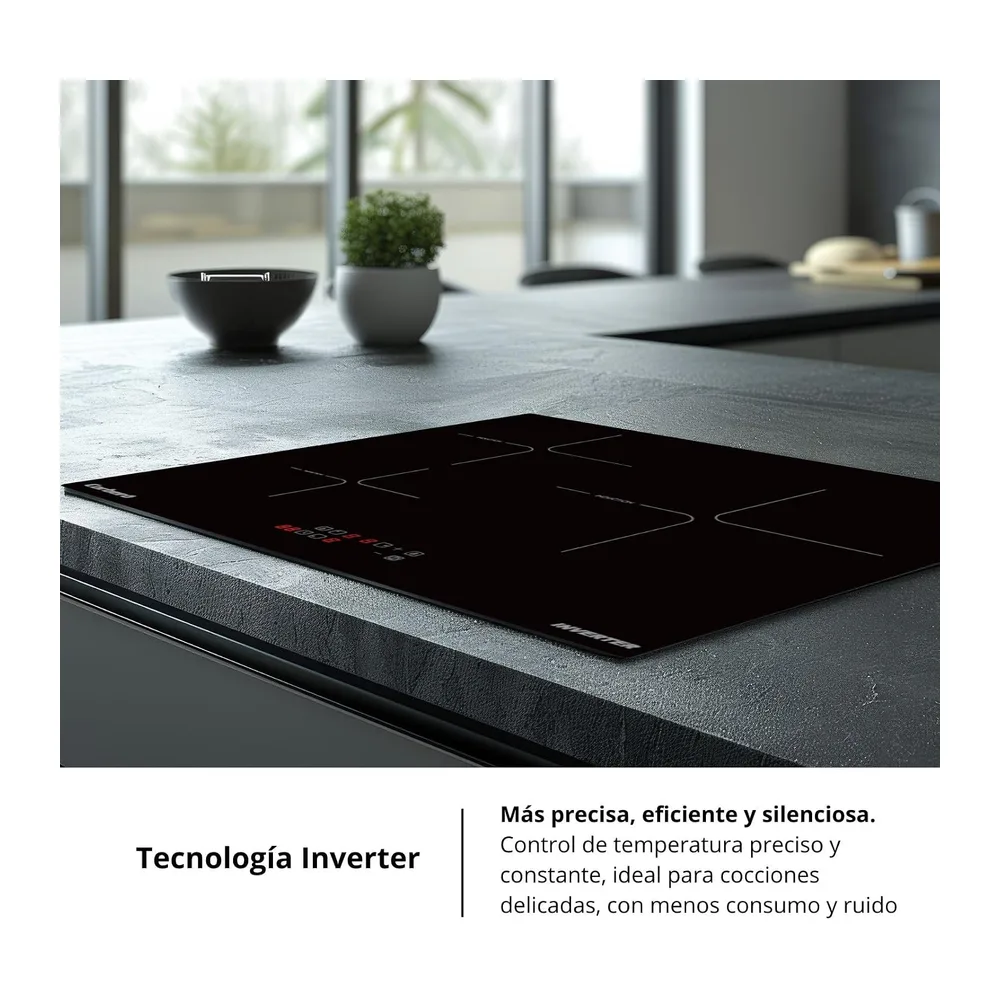 Corberó - Placa de Inducción | CCIM3662| 60cm | 3 Zonas | 6200W | Inverter| Zona Extra Grande |9 Niveles — 3
