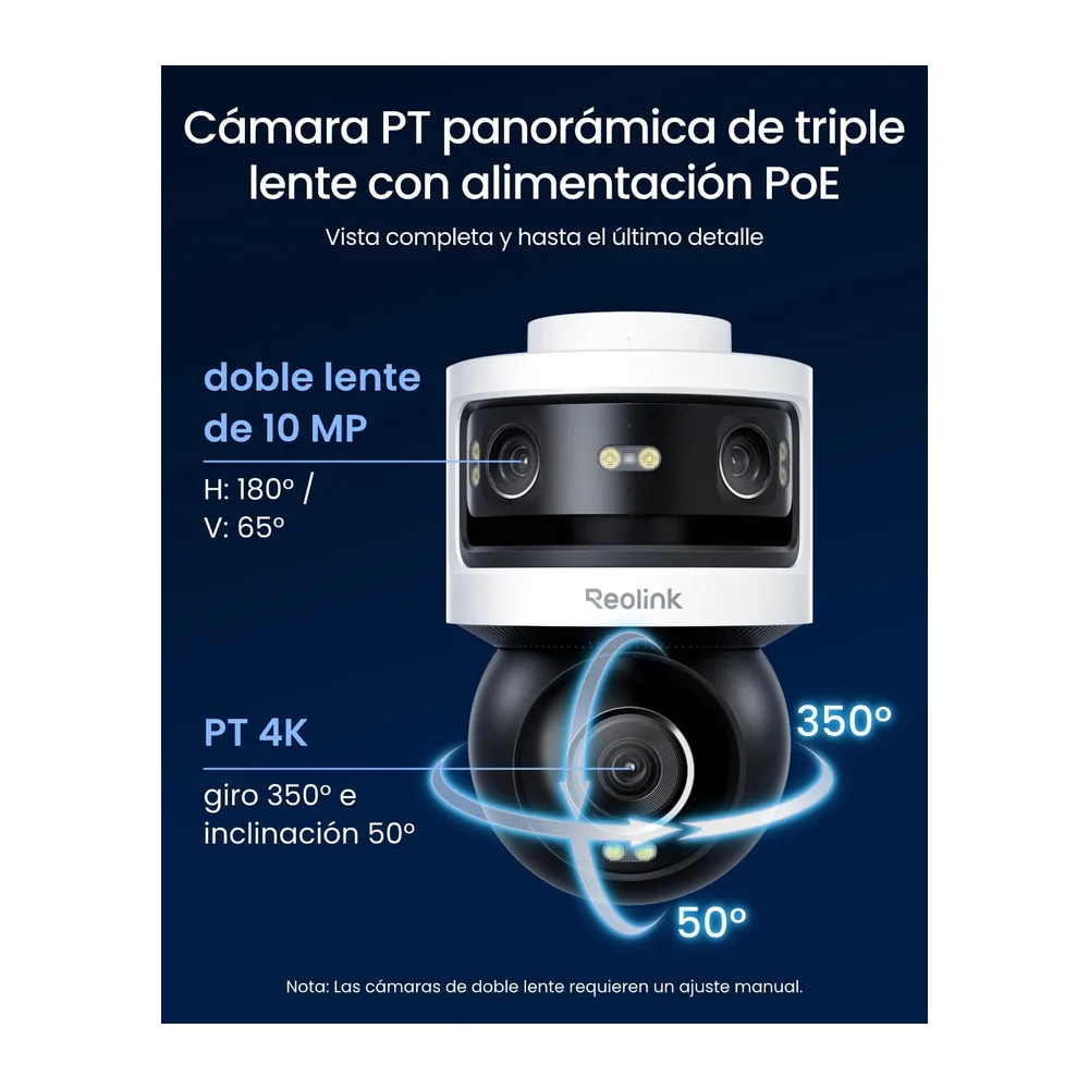 Reolink Cámara de Seguridad para Exteriores de Triple Lente — 4