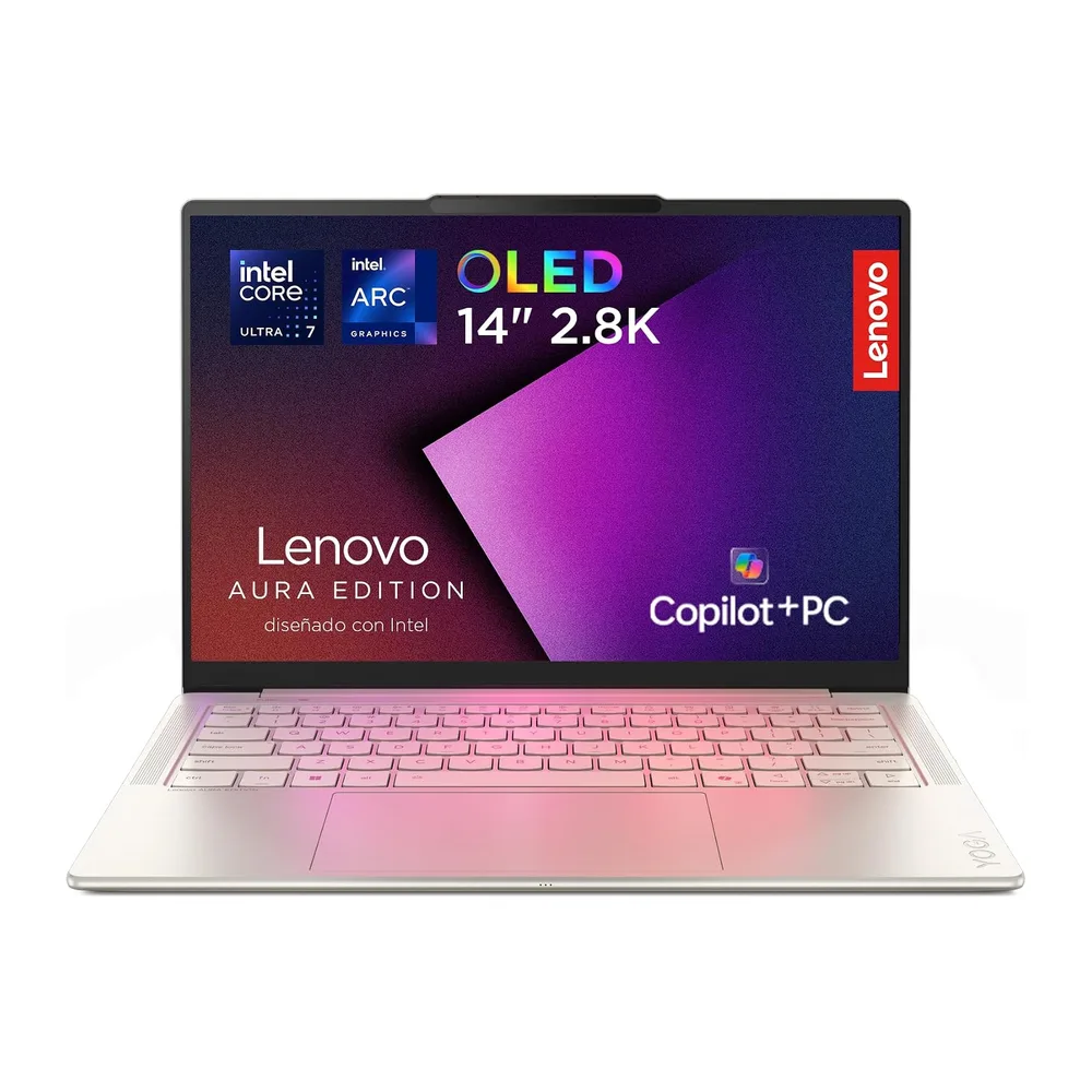 Lenovo Yoga Slim 7 Gen 10 – Ordenador Portátil IA Aura Edition - 14'' OLED (Intel Core Ultra 7 258V, Intel AI