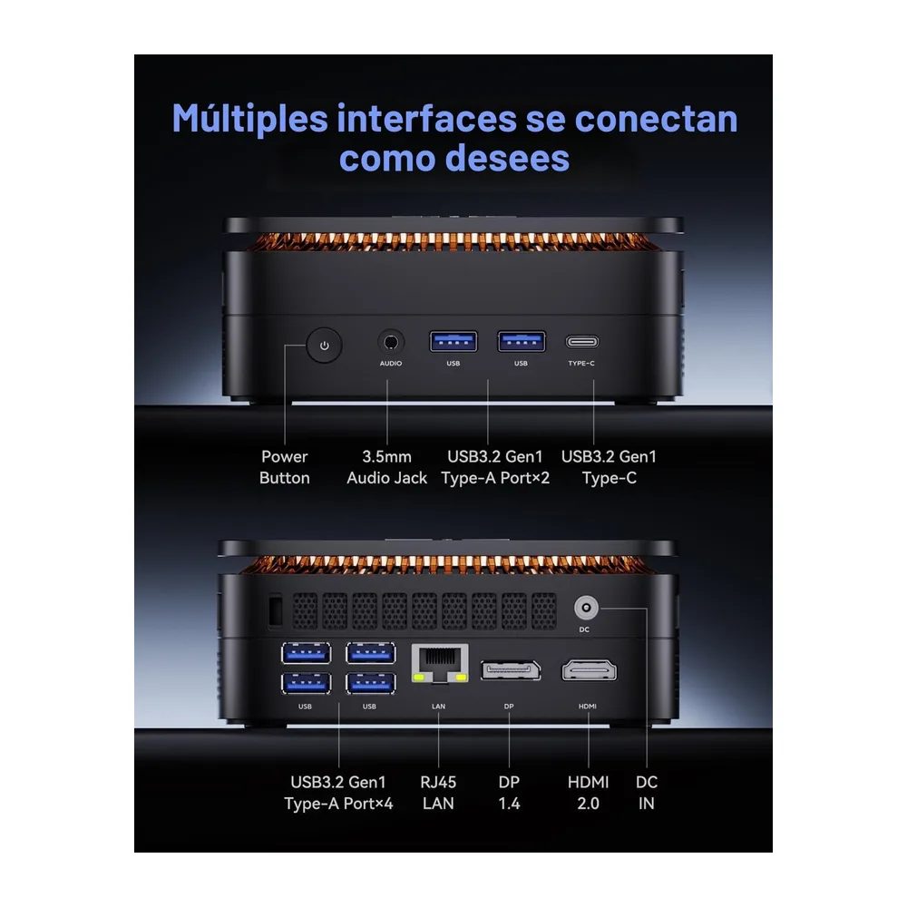 NiPoGi P1 Mini PC ΑΜD Ryzen Embedded R2544(Mejor Que R2514,4300U,3300U) — 4