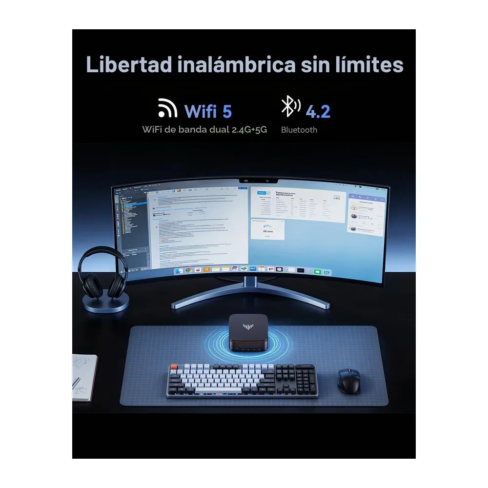 NiPoGi P1 Mini PC ΑΜD Ryzen Embedded R2544(Mejor Que R2514,4300U,3300U) — 5