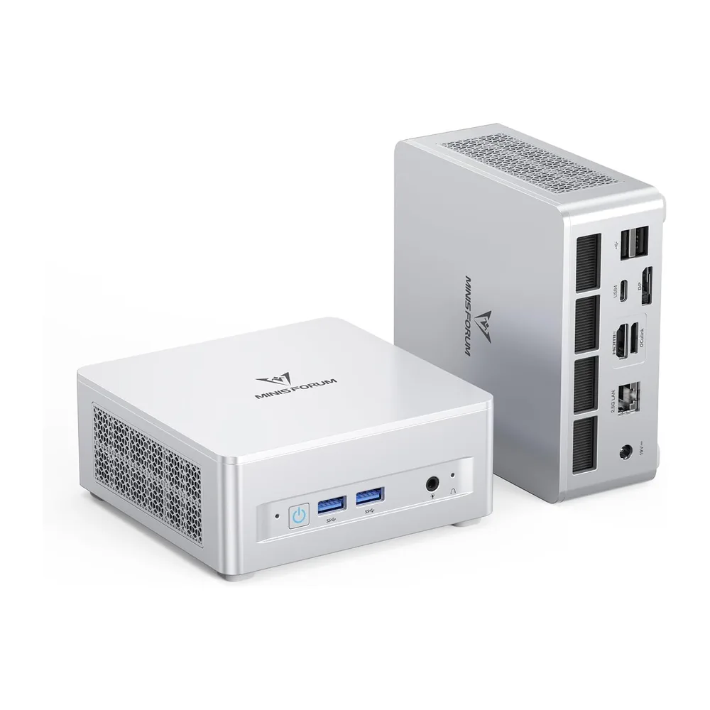 MINISFORUM Mini PC UM880 Plus, AMD Ryzen 7 8845HS (8 C/16 T, hasta 5,1 GHz), 16 GB de RAM DDR5, SSD de 512