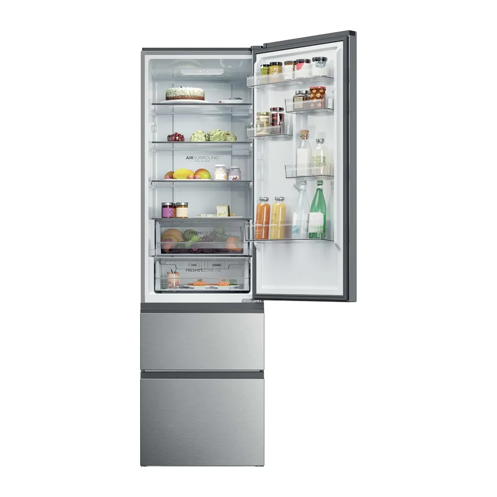 Haier 3D 60 HTR3620ENMG - Frigorífico Combi, Capacidad 414L, Cajones Direct Access, Circular AirFlow, Motor — 4