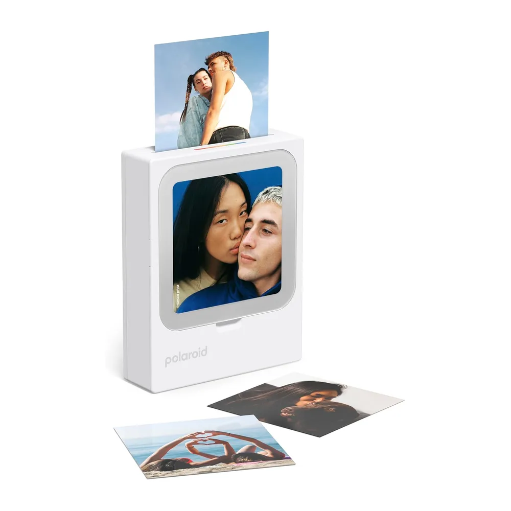 Polaroid - HiPrint 3x3 (7,6 cm x 7,6 cm) Paquete Impresora fotográfica Bluetooth de Bolsillo Blanca + 60 Hojas
